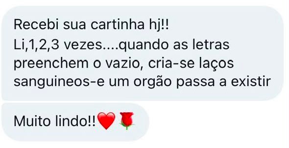 Relato de assinante da Carta por Carta