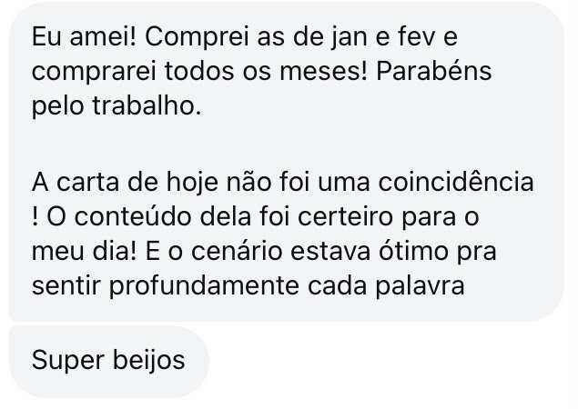 Relato de assinante da Carta por Carta