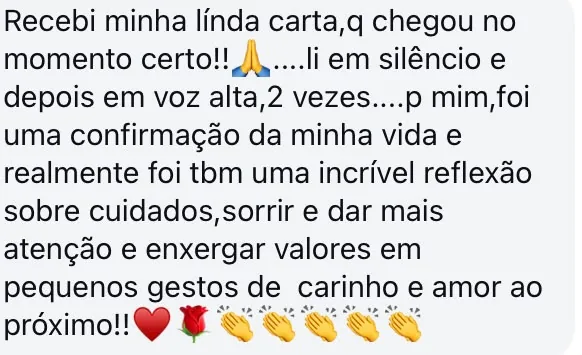 Relato de assinante da Carta por Carta