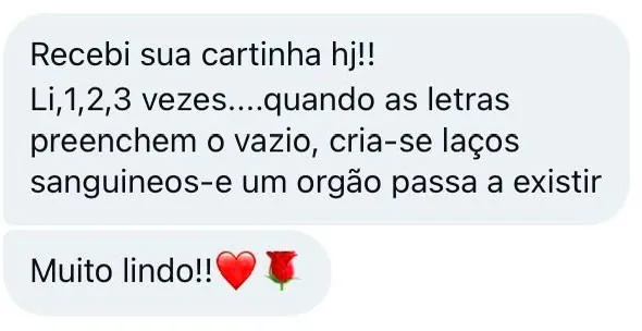 Relato de assinante da Carta por Carta
