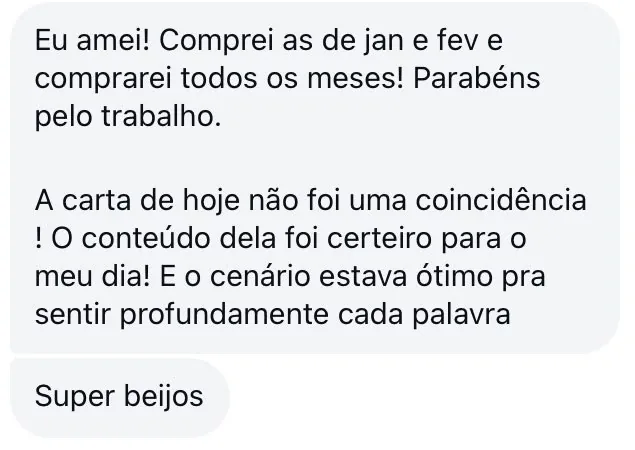 Relato de assinante da Carta por Carta